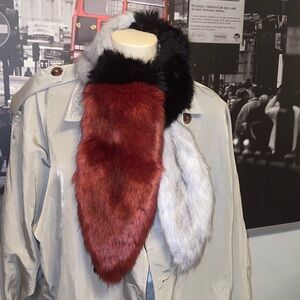 Mark Tricolour Faux fur Scarf